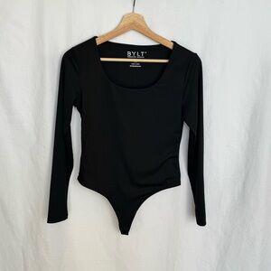 BYLT Premium Basics Black Bodysuit Long Sleeve - BYLT Size M